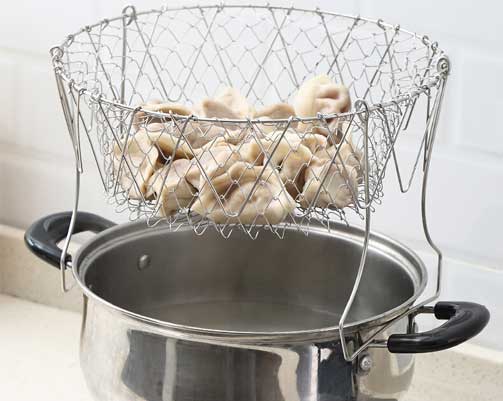 foldable deep fry basket